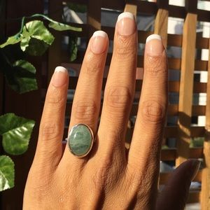 Aquamarine Ring - Semiprecious - March Birthstone - 925 Silver